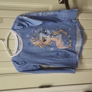 Disney Frozen queen of cool flame resistant  tee size 10-12